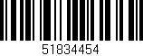 Código de barras (EAN, GTIN, SKU, ISBN): '51834454'