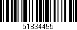 Código de barras (EAN, GTIN, SKU, ISBN): '51834495'