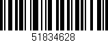 Código de barras (EAN, GTIN, SKU, ISBN): '51834628'