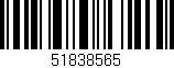 Código de barras (EAN, GTIN, SKU, ISBN): '51838565'