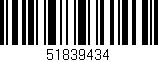 Código de barras (EAN, GTIN, SKU, ISBN): '51839434'
