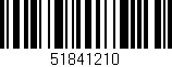 Código de barras (EAN, GTIN, SKU, ISBN): '51841210'