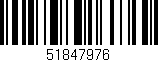 Código de barras (EAN, GTIN, SKU, ISBN): '51847976'