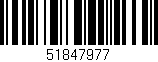 Código de barras (EAN, GTIN, SKU, ISBN): '51847977'