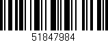 Código de barras (EAN, GTIN, SKU, ISBN): '51847984'