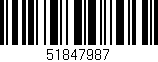 Código de barras (EAN, GTIN, SKU, ISBN): '51847987'