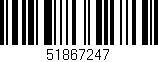 Código de barras (EAN, GTIN, SKU, ISBN): '51867247'