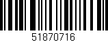 Código de barras (EAN, GTIN, SKU, ISBN): '51870716'