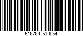 Código de barras (EAN, GTIN, SKU, ISBN): '518788/519054'