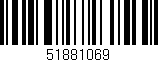 Código de barras (EAN, GTIN, SKU, ISBN): '51881069'