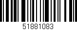 Código de barras (EAN, GTIN, SKU, ISBN): '51881083'