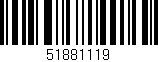 Código de barras (EAN, GTIN, SKU, ISBN): '51881119'
