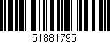 Código de barras (EAN, GTIN, SKU, ISBN): '51881795'