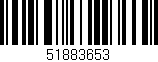 Código de barras (EAN, GTIN, SKU, ISBN): '51883653'