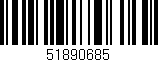 Código de barras (EAN, GTIN, SKU, ISBN): '51890685'