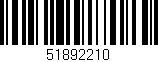 Código de barras (EAN, GTIN, SKU, ISBN): '51892210'