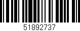 Código de barras (EAN, GTIN, SKU, ISBN): '51892737'