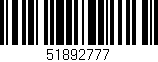 Código de barras (EAN, GTIN, SKU, ISBN): '51892777'