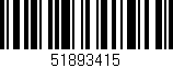 Código de barras (EAN, GTIN, SKU, ISBN): '51893415'