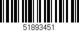 Código de barras (EAN, GTIN, SKU, ISBN): '51893451'