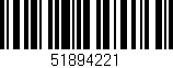 Código de barras (EAN, GTIN, SKU, ISBN): '51894221'