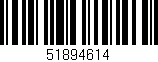 Código de barras (EAN, GTIN, SKU, ISBN): '51894614'