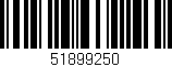 Código de barras (EAN, GTIN, SKU, ISBN): '51899250'