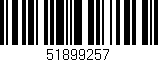 Código de barras (EAN, GTIN, SKU, ISBN): '51899257'