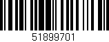 Código de barras (EAN, GTIN, SKU, ISBN): '51899701'