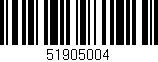 Código de barras (EAN, GTIN, SKU, ISBN): '51905004'