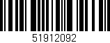 Código de barras (EAN, GTIN, SKU, ISBN): '51912092'