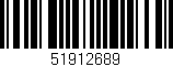 Código de barras (EAN, GTIN, SKU, ISBN): '51912689'