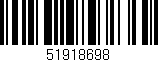 Código de barras (EAN, GTIN, SKU, ISBN): '51918698'