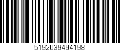 Código de barras (EAN, GTIN, SKU, ISBN): '5192039494198'