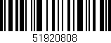 Código de barras (EAN, GTIN, SKU, ISBN): '51920808'