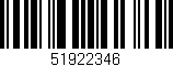 Código de barras (EAN, GTIN, SKU, ISBN): '51922346'