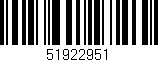 Código de barras (EAN, GTIN, SKU, ISBN): '51922951'