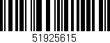 Código de barras (EAN, GTIN, SKU, ISBN): '51925615'