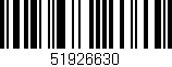 Código de barras (EAN, GTIN, SKU, ISBN): '51926630'