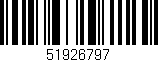 Código de barras (EAN, GTIN, SKU, ISBN): '51926797'