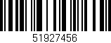 Código de barras (EAN, GTIN, SKU, ISBN): '51927456'