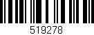 Código de barras (EAN, GTIN, SKU, ISBN): '519278'