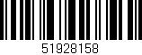 Código de barras (EAN, GTIN, SKU, ISBN): '51928158'