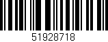 Código de barras (EAN, GTIN, SKU, ISBN): '51928718'