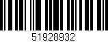 Código de barras (EAN, GTIN, SKU, ISBN): '51928932'