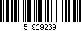 Código de barras (EAN, GTIN, SKU, ISBN): '51929269'