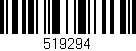 Código de barras (EAN, GTIN, SKU, ISBN): '519294'