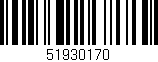 Código de barras (EAN, GTIN, SKU, ISBN): '51930170'
