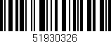 Código de barras (EAN, GTIN, SKU, ISBN): '51930326'