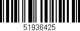 Código de barras (EAN, GTIN, SKU, ISBN): '51936425'